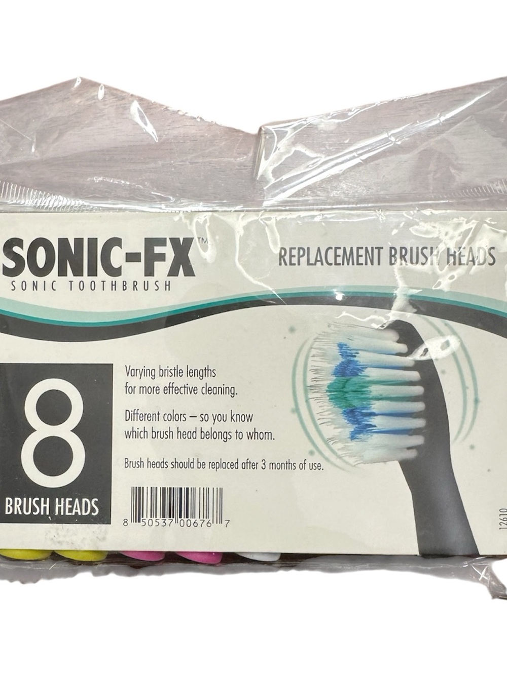 SONIC-FX Replacement Brush Heads - 8 Pack - Black